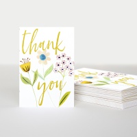Floral Thank You Cards Pack of 10 By Caroline Gardner